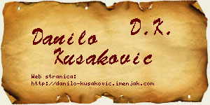Danilo Kušaković vizit kartica